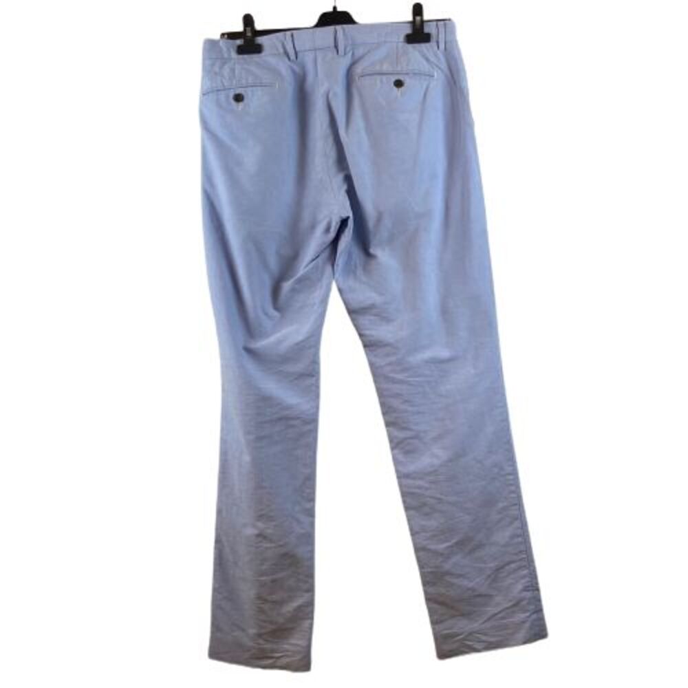 J. Crew Pants Men’s 34X34 Flat Front Blue Cotton BOWERY Chino Trouser - Picture 4 of 8